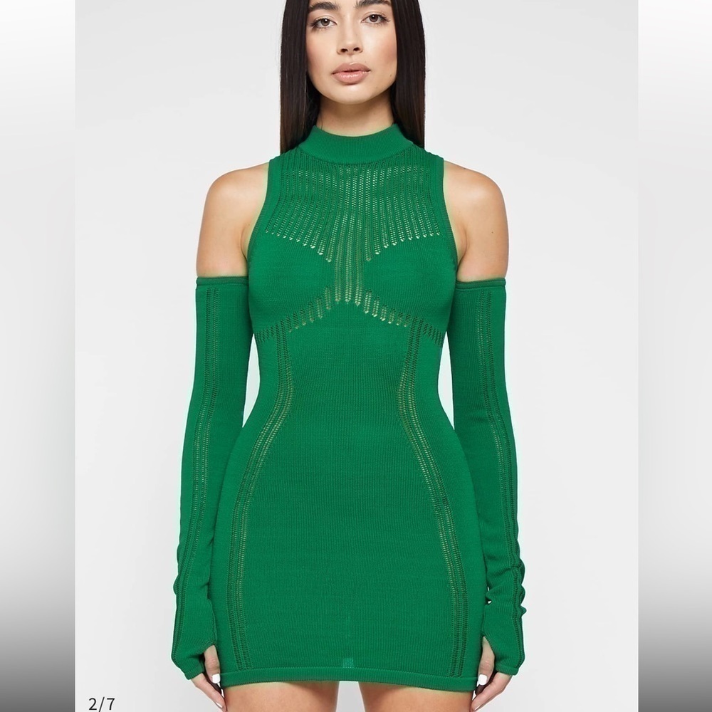 Green long sleep dress Maniere de Voir size Xs - Picture 4 of 9